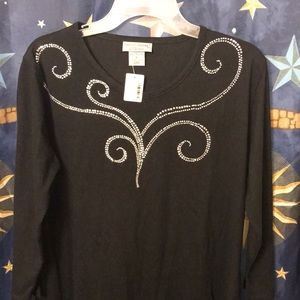 Rhinestone Tunic Top NWT